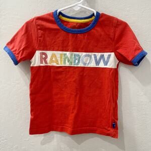 Little Bird Red Rainbow Short Sleeve Shirt